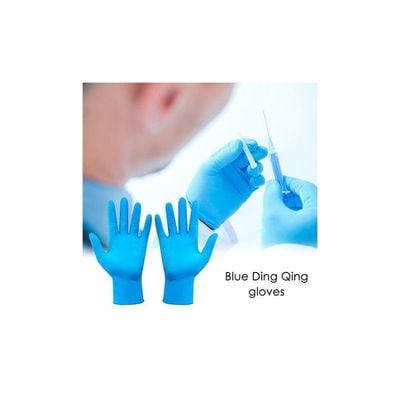 Acid Proof Protective Gloves Blue 22 x 5 x 10centimeter