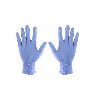 50-Piece Latex Disposable Gloves Purple M