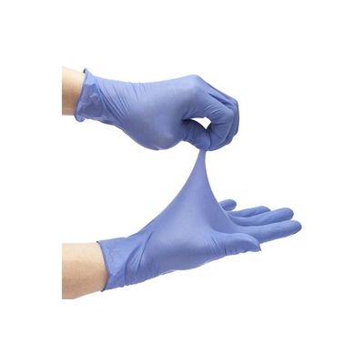 50-Piece Latex Disposable Gloves Purple M