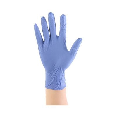 50-Piece Latex Disposable Gloves Purple M