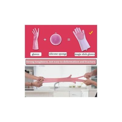 Waterproof Dishwashing Gloves Pink