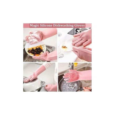 Waterproof Dishwashing Gloves Pink