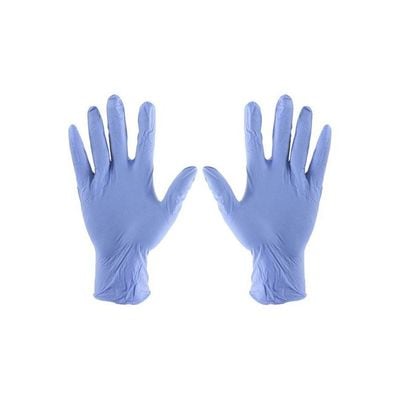 50-Piece Latex Disposable Gloves Purple S