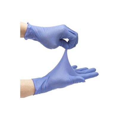 50-Piece Latex Disposable Gloves Purple S