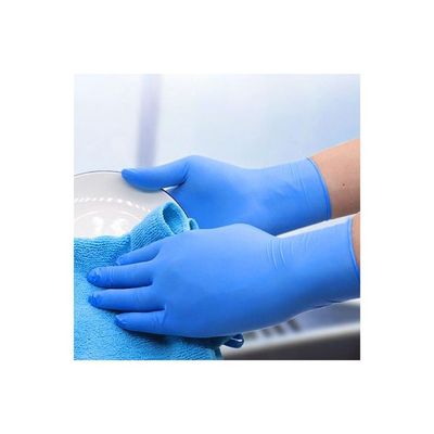 Pack Of 50 Unisex Disposable Nitrile Gloves Blue