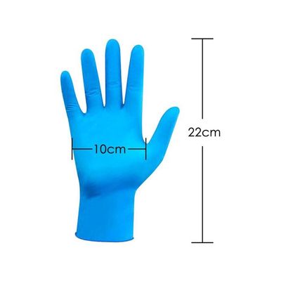 50-Piece Nitrile Gloves Set Blue 22x10centimeter