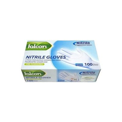 100-Piece Nitrile Gloves White L