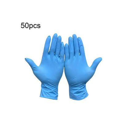 50-Piece Disposable Gloves Blue 11cm