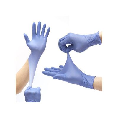 Pair Of 50 Powder-Free Sterile Food Grade Disposable Gloves Purple L