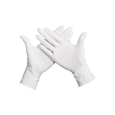 50-Piece Disposable Rubber Gloves White XL