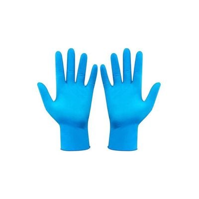 Portable Waterproof Anti-Slip Single Use Nitrile Glove Blue