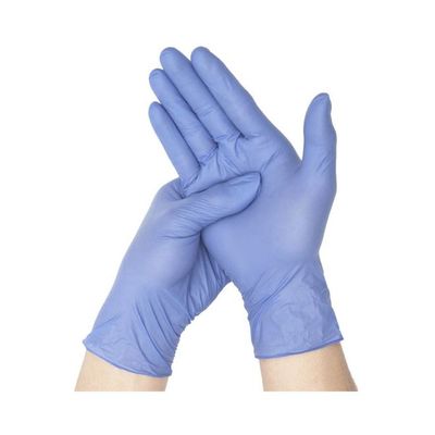 50-Piece Latex Disposable Gloves Purple L