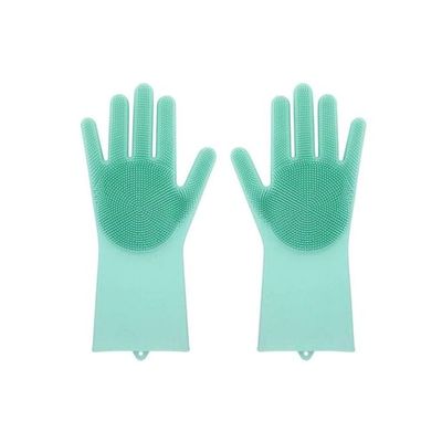 Reusable Silicone Gloves Green