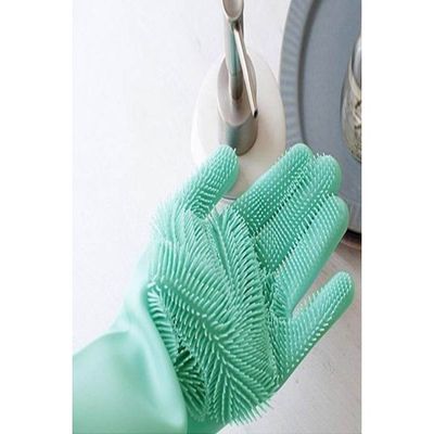 Reusable Silicone Gloves Green