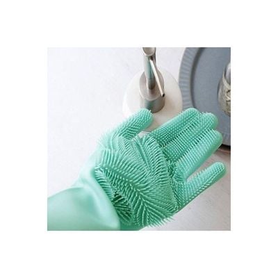 Reusable Silicone Gloves Green