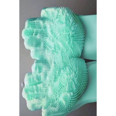 Reusable Silicone Gloves Green