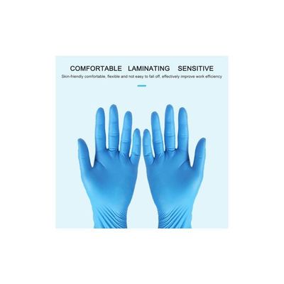 50-Piece Disposable Latex Gloves Set Blue 18centimeter