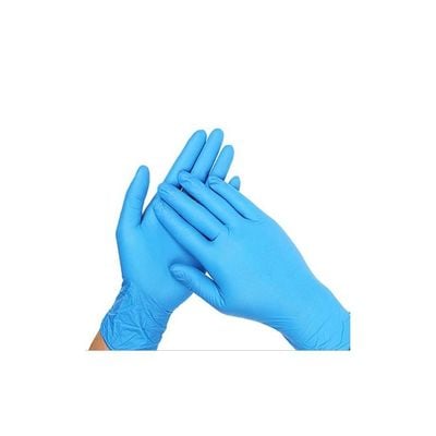 50-Piece Disposable Latex Gloves Set Blue 18centimeter