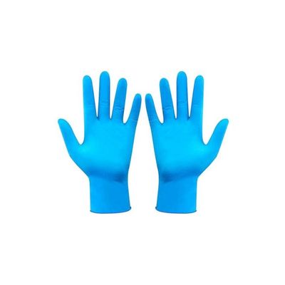 50-Piece Disposable Latex Gloves Set Blue 18centimeter