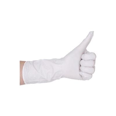 50-Piece Disposable Rubber Gloves White S