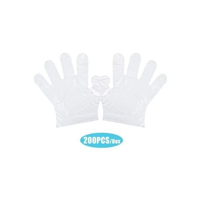 200-Piece Disposable Gloves Transparent