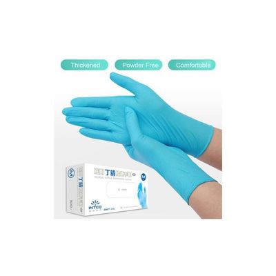 100-Piece Disposable Nitrile Examination Glove Blue L