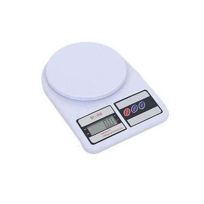 Digital Kitchen Scale Up To 10 Kg Work With Batteries Very Accurate That It Can Measure 1 Gm And Up To 10 Kg White