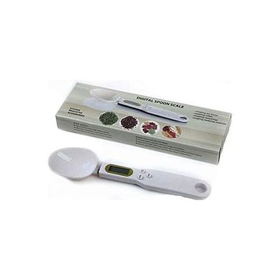 Electronic Digital Kitchen Lab Gram Measuring Spoon Weighing Scale White 500ml