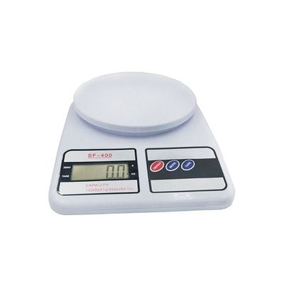 Digital Kitchen Scale Up to 10 KG White 24.5x3.5x17cm