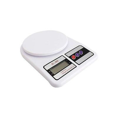 Electronic Kitchen Digital Weighing Scale White 7kg