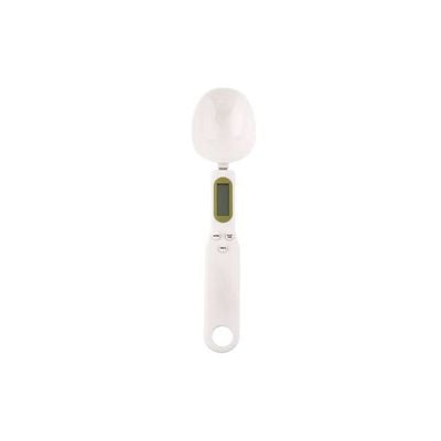 LCD Digital Kitchen Measuring Spoon White/Yellow/Grey 25x8.5x2.5centimeter
