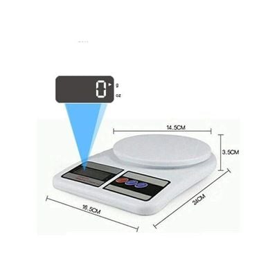 Digital Kitchen Scale White/Black 24.5x3.5x17cm