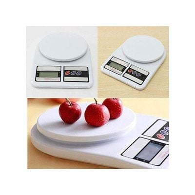 Digital Kitchen Scale White/Black 24.5x3.5x17cm