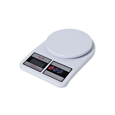 Digital Kitchen Scale With LCD Display White 10kg