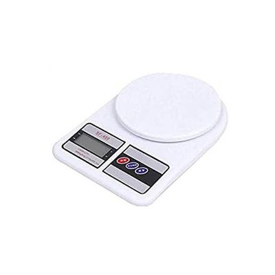 Electronic Digital Kitchen Scale 10Kg White