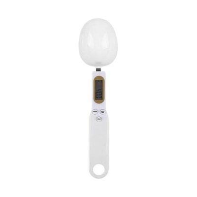 Digital LCD Measuring Spoon Scale White 22.8x5.5x2.3centimeter
