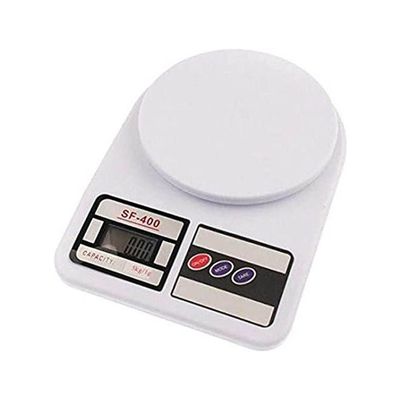 Electronic Kitchen Scale Weighing Scale White 25 x 17 x 4.4cm