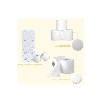 Pack Of 10 Tissue Roll Paper White 50x10x20centimeter