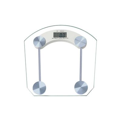 Digital Glass Top Bathroom Scale Clear/Silver 150kg