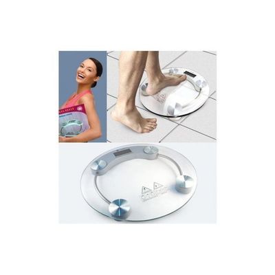 180 Kg Personal Glass Digital Weight Scale Clear/White 3 x 28 x 35.6cm