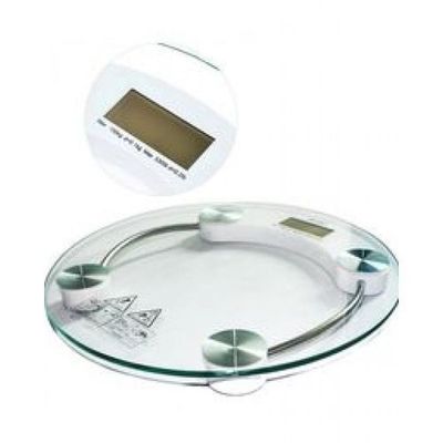 Digital Glass Round Weight Scale Clear