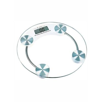 Digital Glass Round Weight Scale Clear