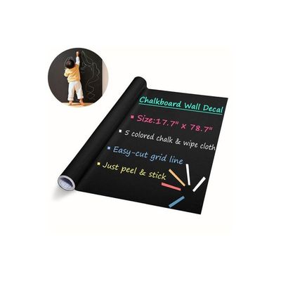 Chalkboard Wall Stickers Black 200x45centimeter