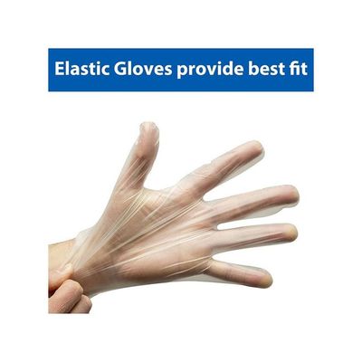 200-Piece Disposable Vinyl Hand Gloves Clear L