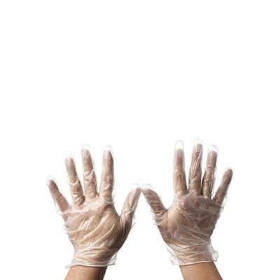 200-Piece Disposable Vinyl Hand Gloves Clear L