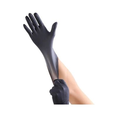 80-Piece Disposable Vinyl Gloves Black M