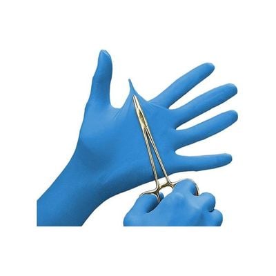 Nitrile Exam Gloves - Powder Free, Non-Sterile, Disposable,Food Safe,Indigo Color, Convenient Dispenser Pack of 100 Gloves Blue Mediumcentimeter