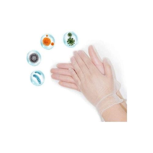 200-Piece High-Quality Disposable Vinyl Hand Gloves  Clear Small