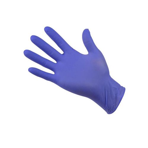 100-Piece Disposable Nitrile Gloves Set Purple L