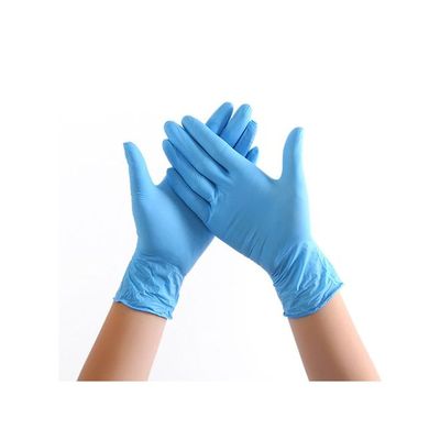 Pair Of 100 Industrial Nitrile Powder Free Disposable Gloves Light Blue S